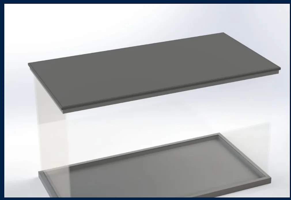 Neoprene stretch sleeve fitted over the top of a fish tank